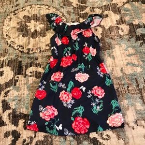 Navy Floral Dress